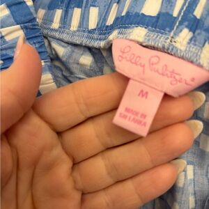 Lilly Pulitzer Blue and White Patterned Garment